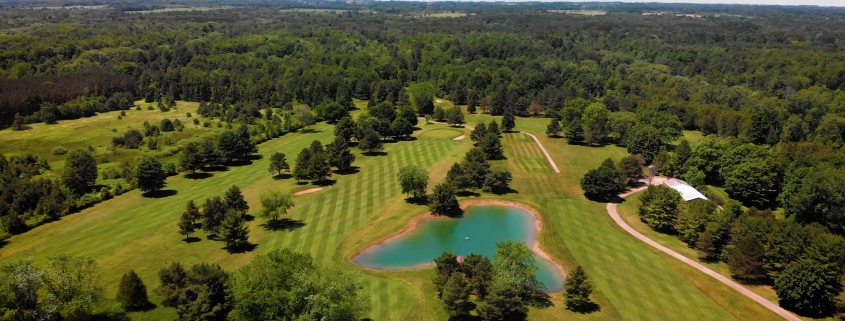 Ariel View Pond Huron Shores Golf Public Golf